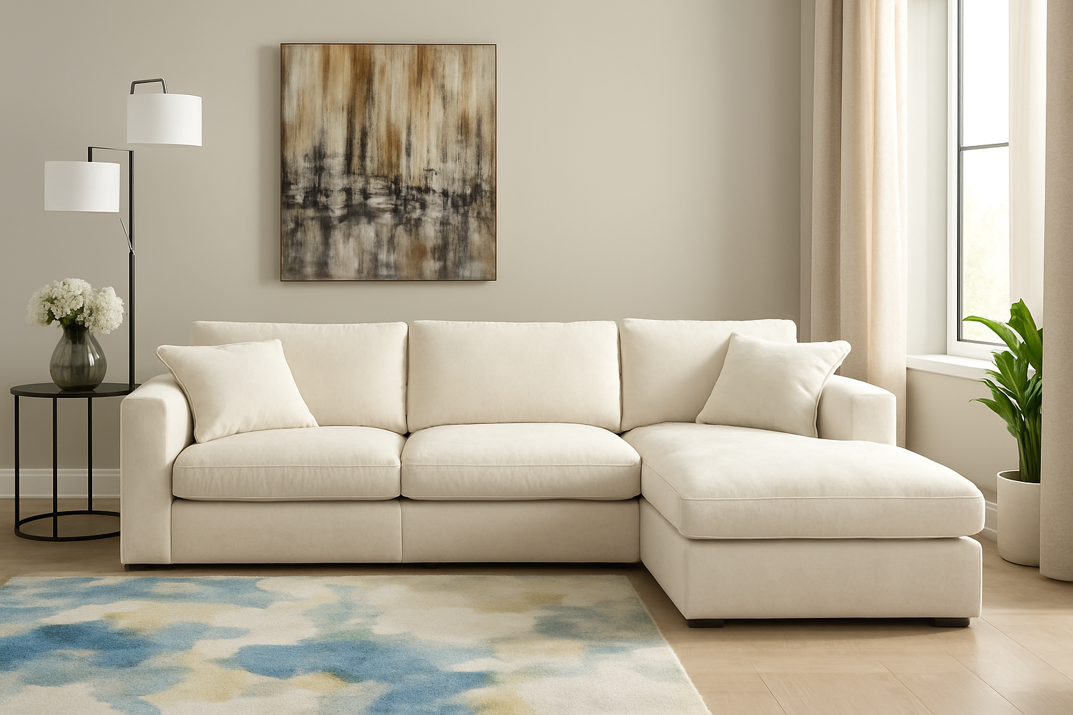 LENA 3 Seater Modular Universal Corner Sofa – Feather Filled Comfort