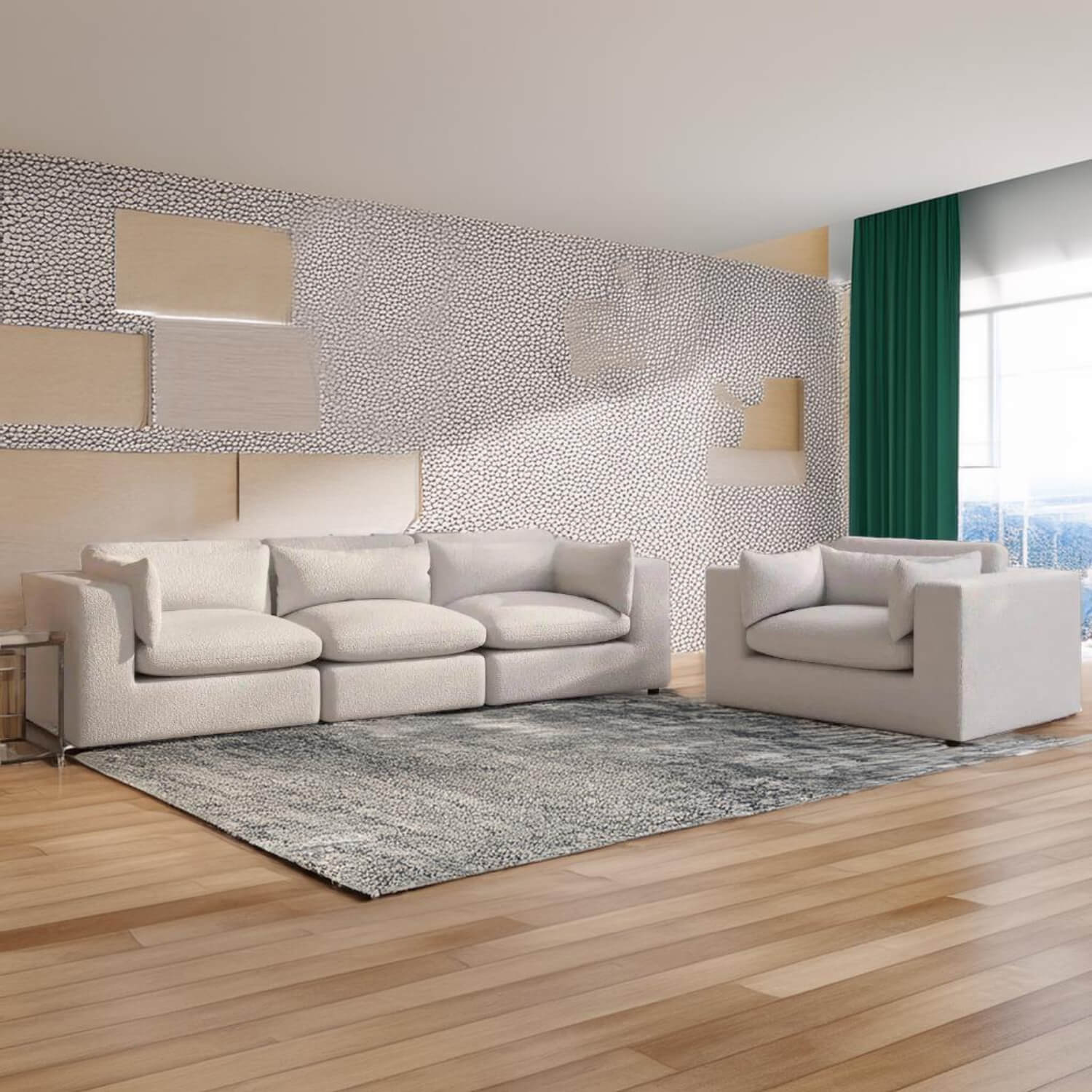 ENA 3 Seater Sofa + Loveseat – Feather Filled Luxury Set