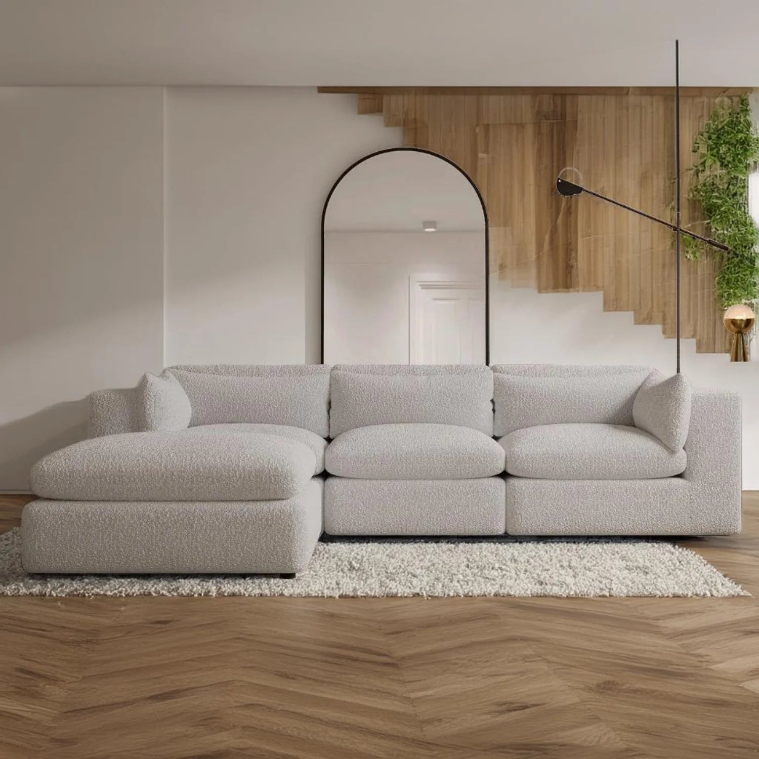 ENA 3 Seater Corner Sofa + Loveseat – Feather Filled Luxury Sofa