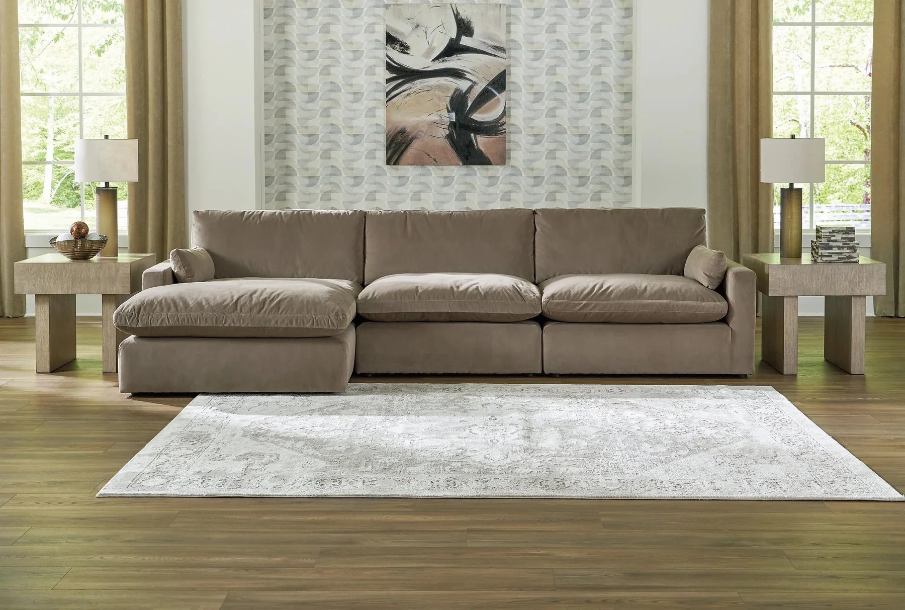 ENA Left Hand Corner Sofa – Duck Feather Filled Comfort