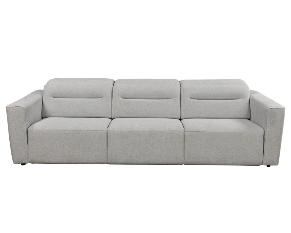 Relax 3 seater Electric Recliner sofa with remote - Triple Motorized Sliding Seats & Adjustable Headrest Grey